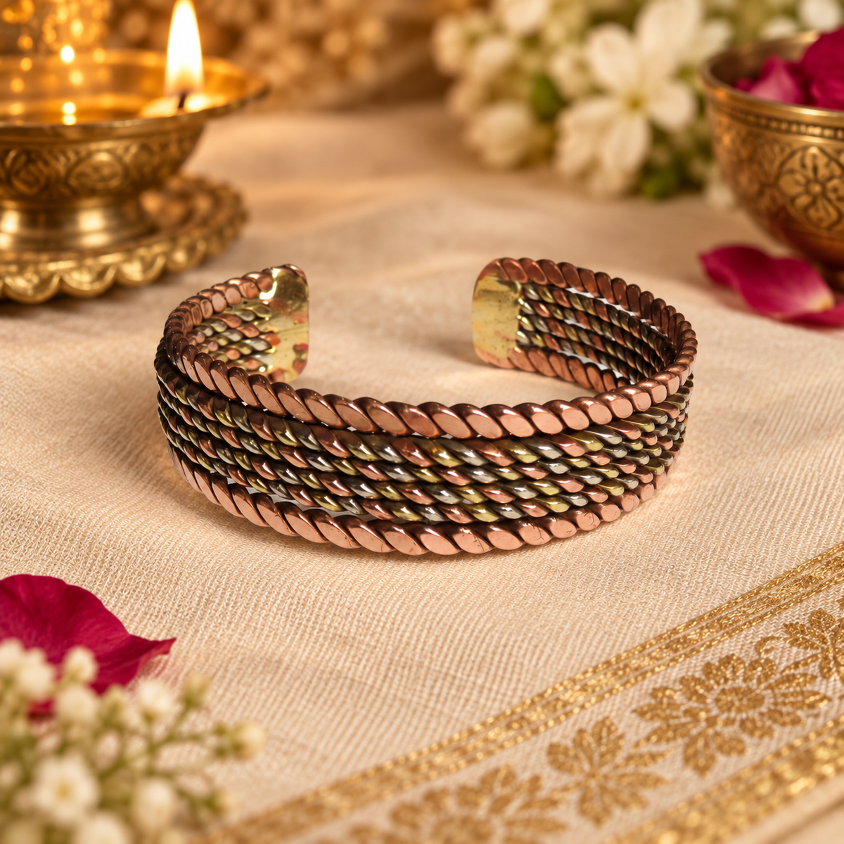 brazalete trenzado multicolor, pulsera ajustable para mujer, joyería oriental, pulsera artesanal