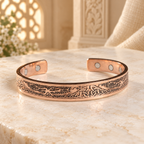 Brazalete Cobrizo Ajustable con Árbol De La Vida
