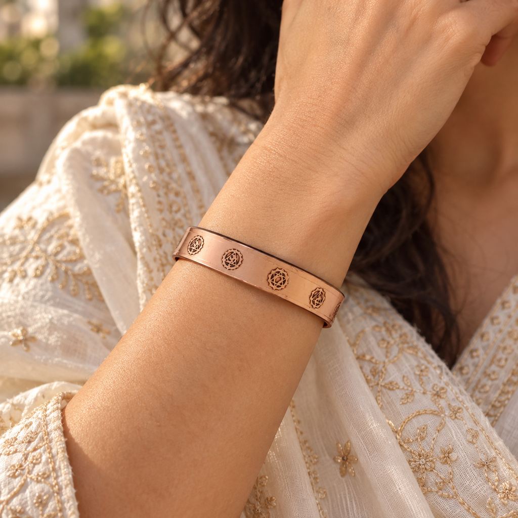 Pulsera Abierta de Cobre Importada de India