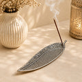soporte para sahumerio, porta varillas de incienso, hoja de metal, regalo espiritual, meditación zen