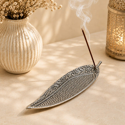 soporte para sahumerio, porta varillas de incienso, hoja de metal, regalo espiritual, meditación zen