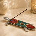 Porta Incienso Tortuga con Mosaico Decorativo